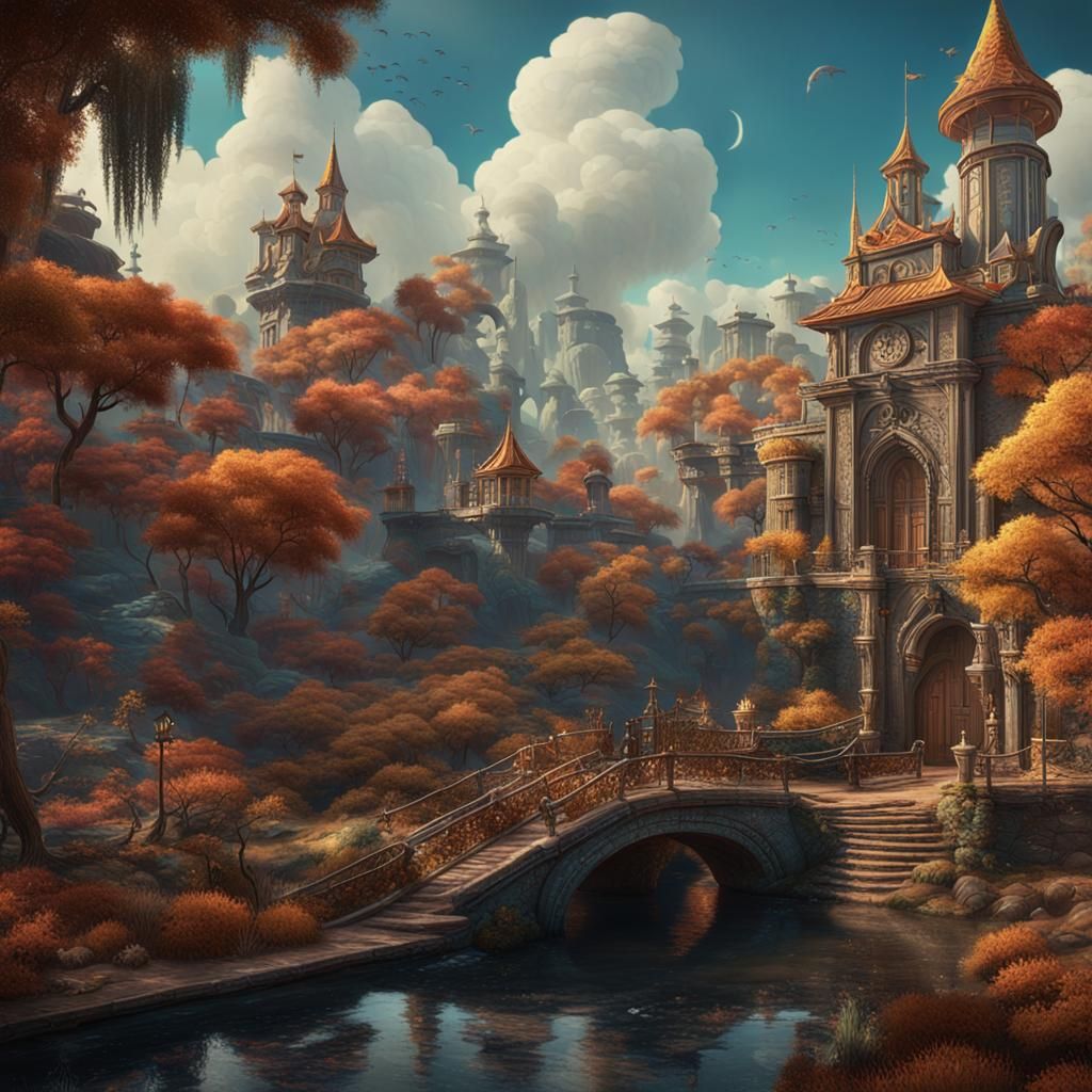 Fantastical Matte Painting in Deep Color