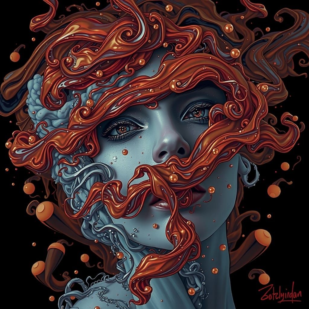 Ethereal Woman in Dreamlike Hyperrealism