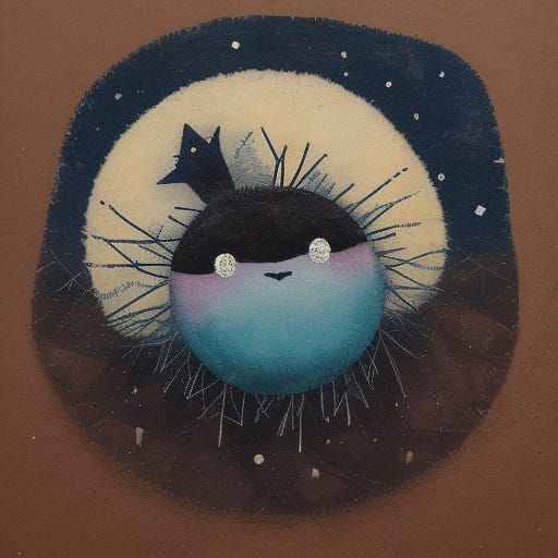 A Prickly Alien Bids Farewell to Summer in a Vibrant, Expres...