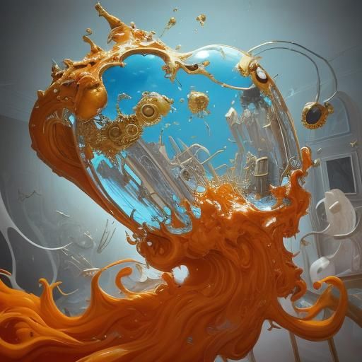 Surreal Awakening in Disrupted Room, Close-Up