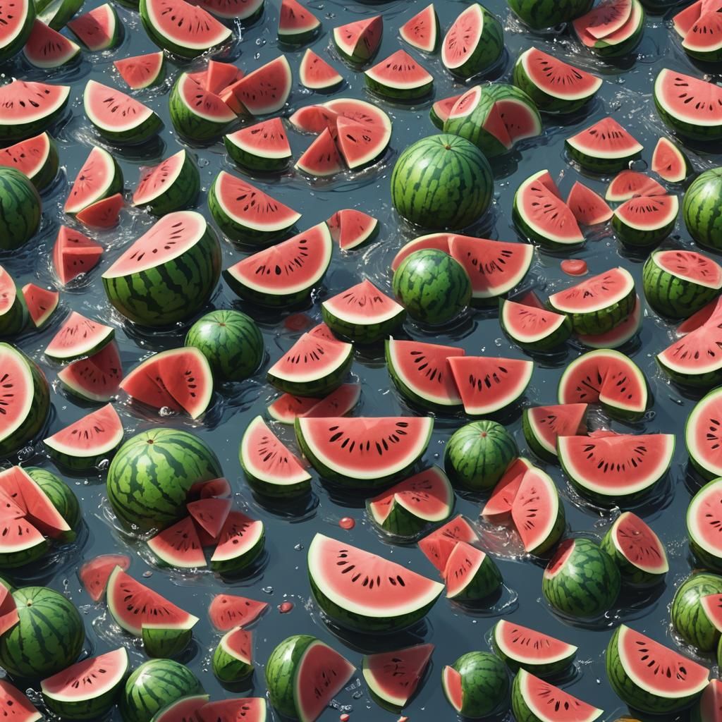Anime Style Watermelon in 3D Digital Art