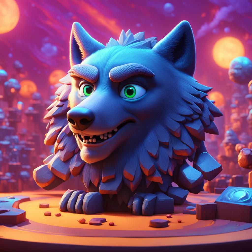 Loona from Helluva Boss as 3D Digital Art