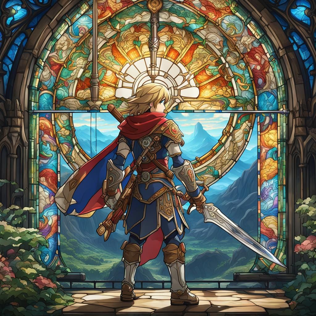 Stained Glass Art: Zelda and Xenoblade Chronicles