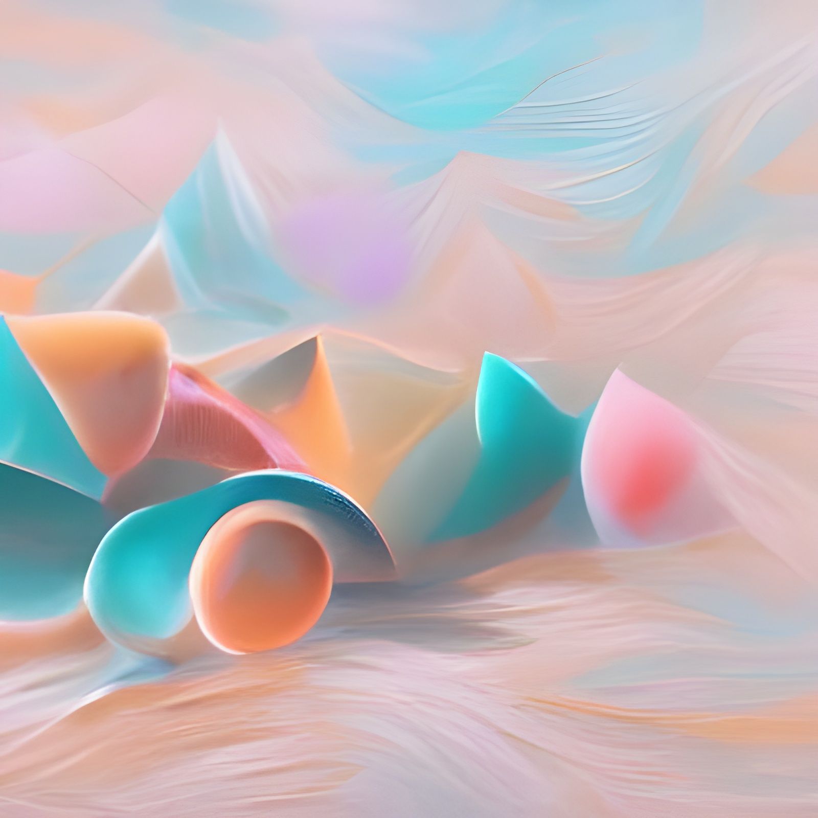 Abstract Pastel Shapes in 8K Resolution