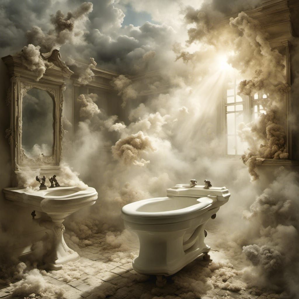 Divine Toilet in Heavenly Sunshine