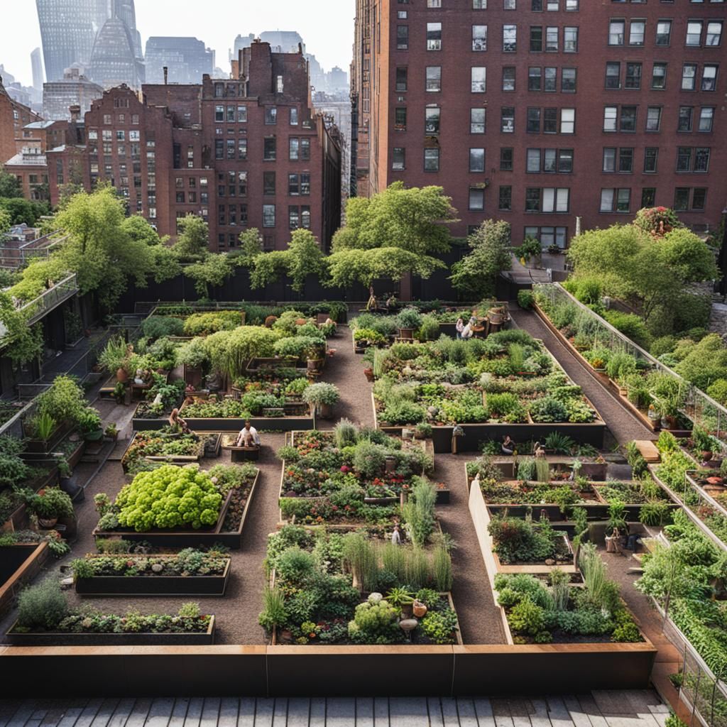 AI Creates an Urban Garden Landscape