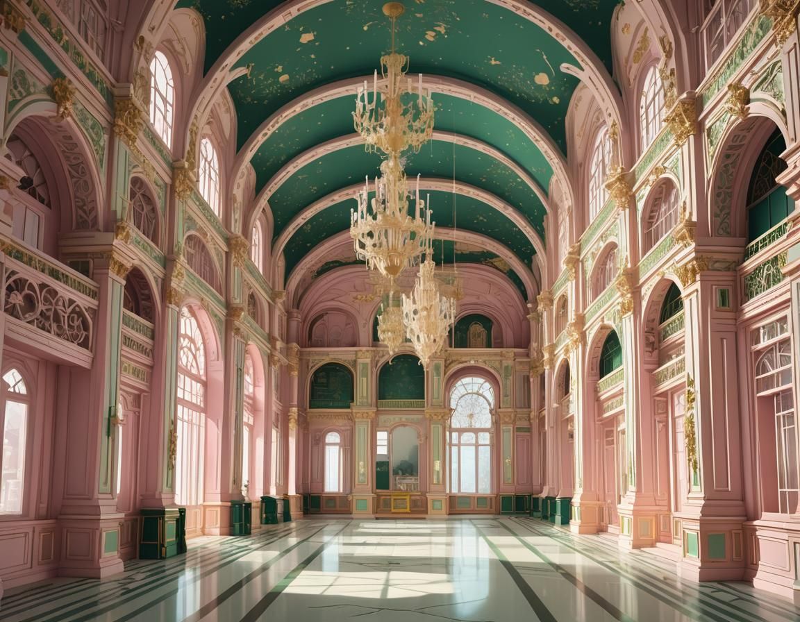 Palace Gallery in Soft 3D Render Style