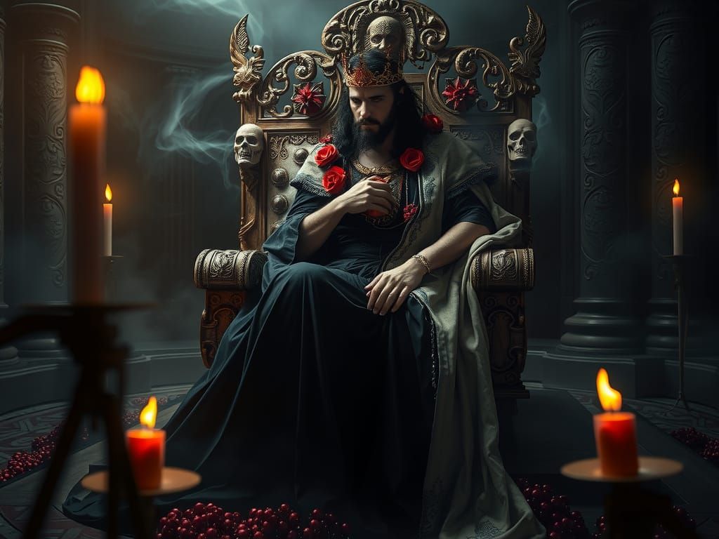 Hades and Persephone in the Underworld, Digital Art