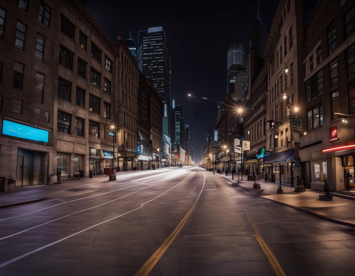 City Street: Rush Hour to Empty Night