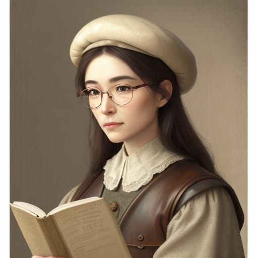 Philosopher in Study as Impressionism Painting