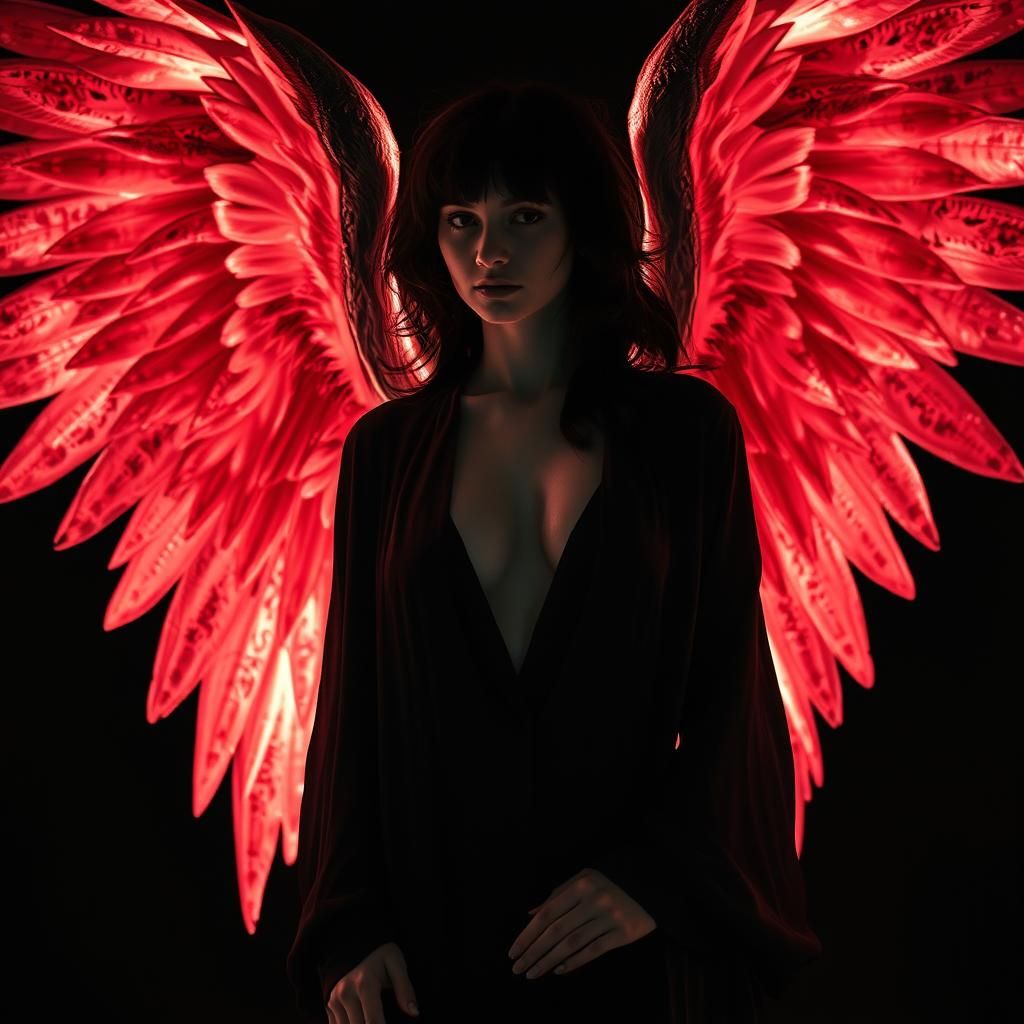 Exterminating Angel in Luminous Black Robe, Infrared Style