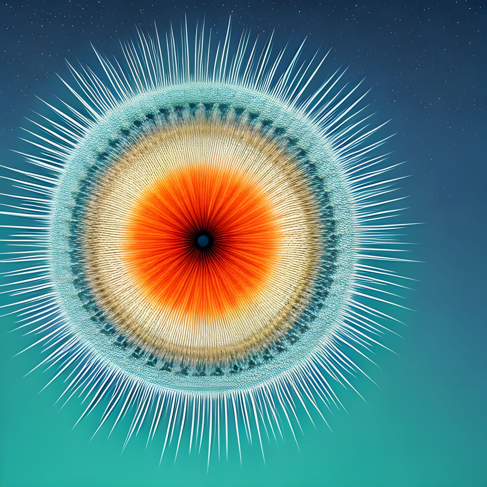 Fractal Snowflake X-Ray Image in High Resolution