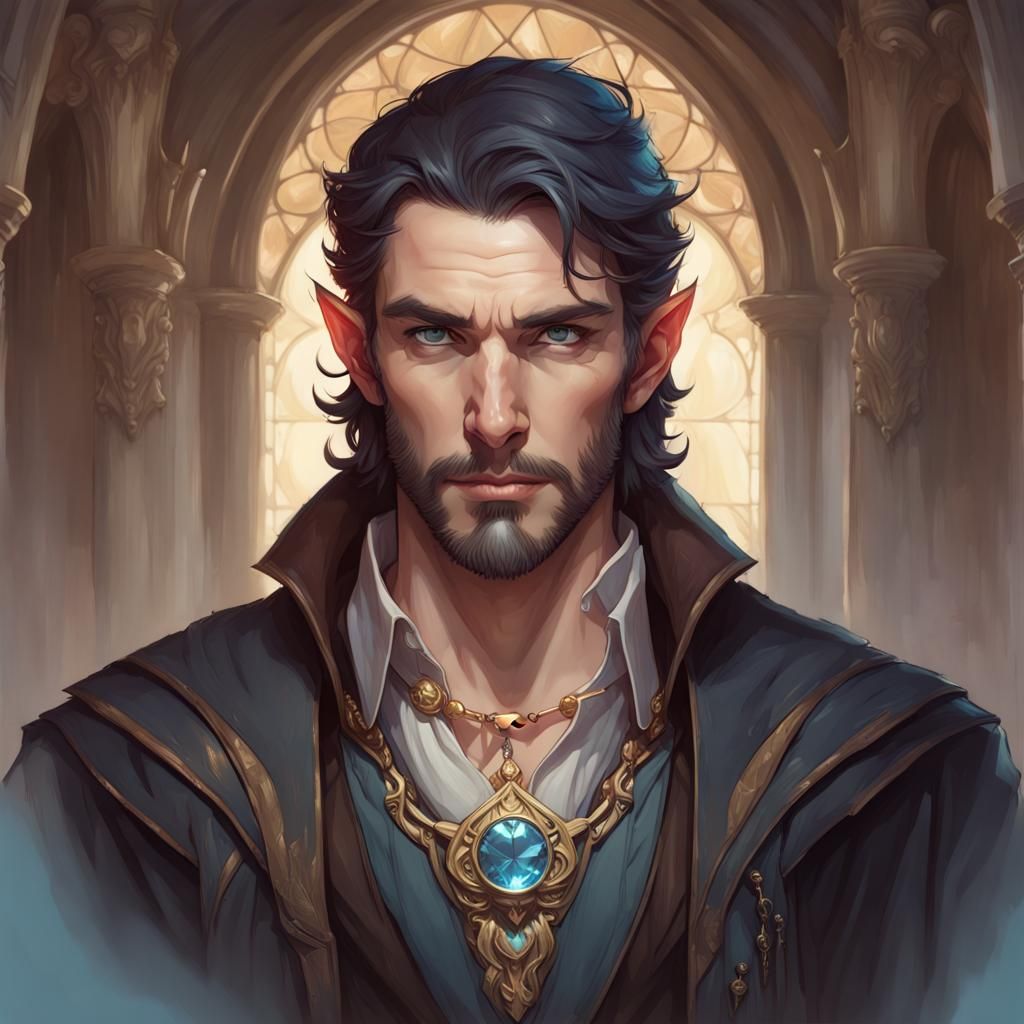 Half-Elf Sorcerer Portrait in Unreal Engine 5