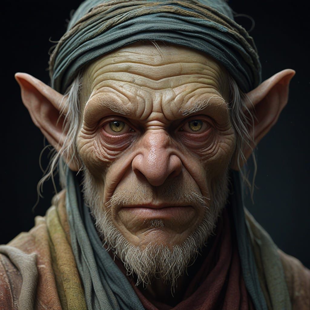 Goblin Druid with Mystical Aura in Triadic Colors