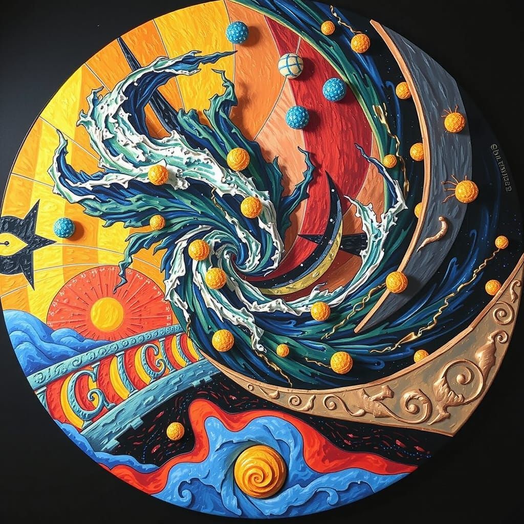 Abstract Swirling Vortex of Motion