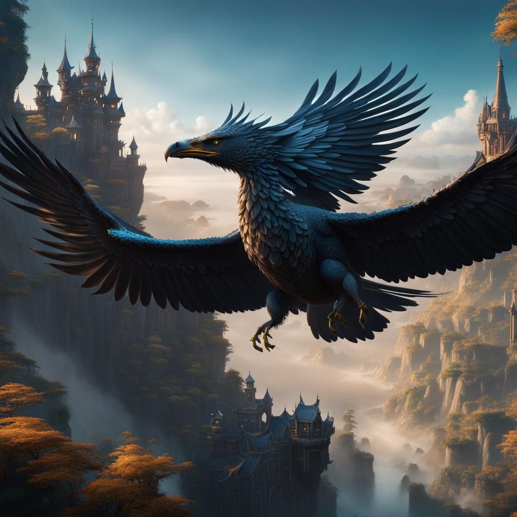 Eagle Learning to Fly: Fantasy Concept Art