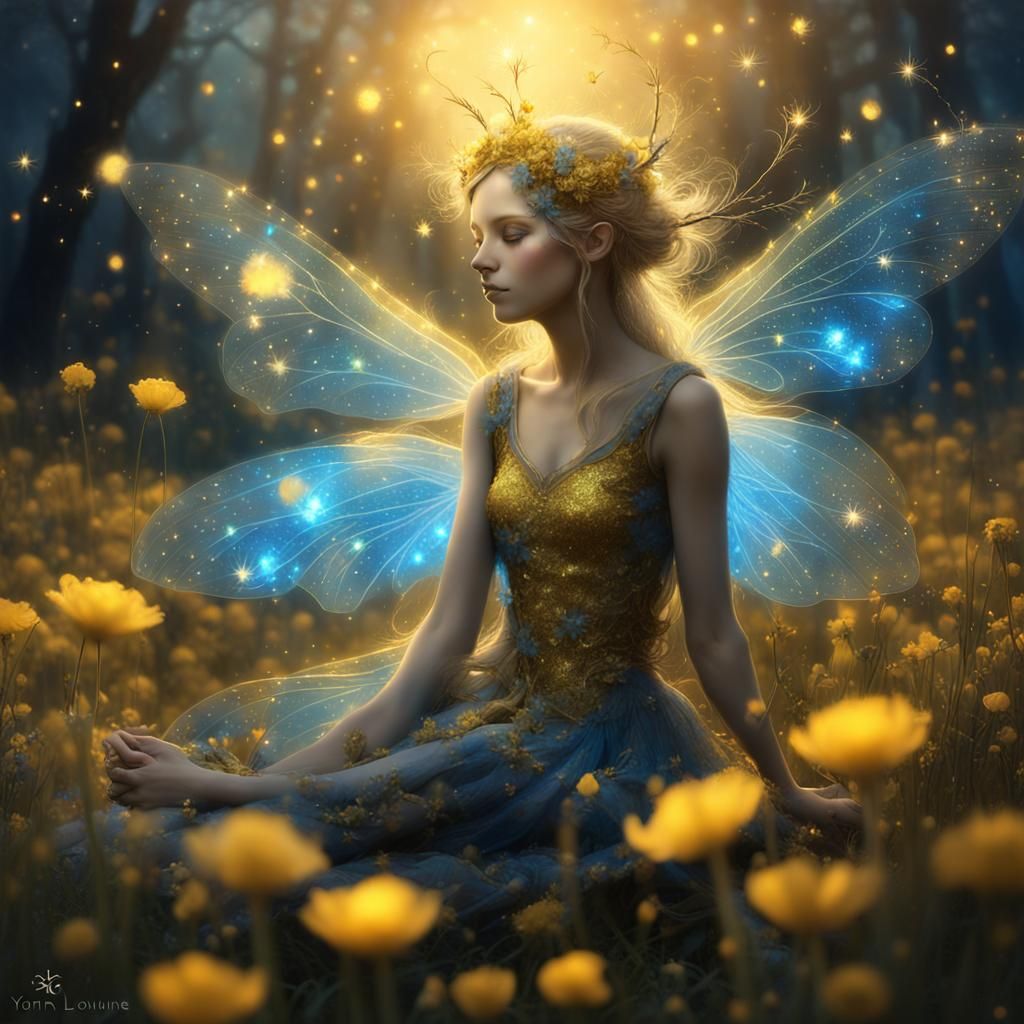 Duochrome fairy yellow/blue