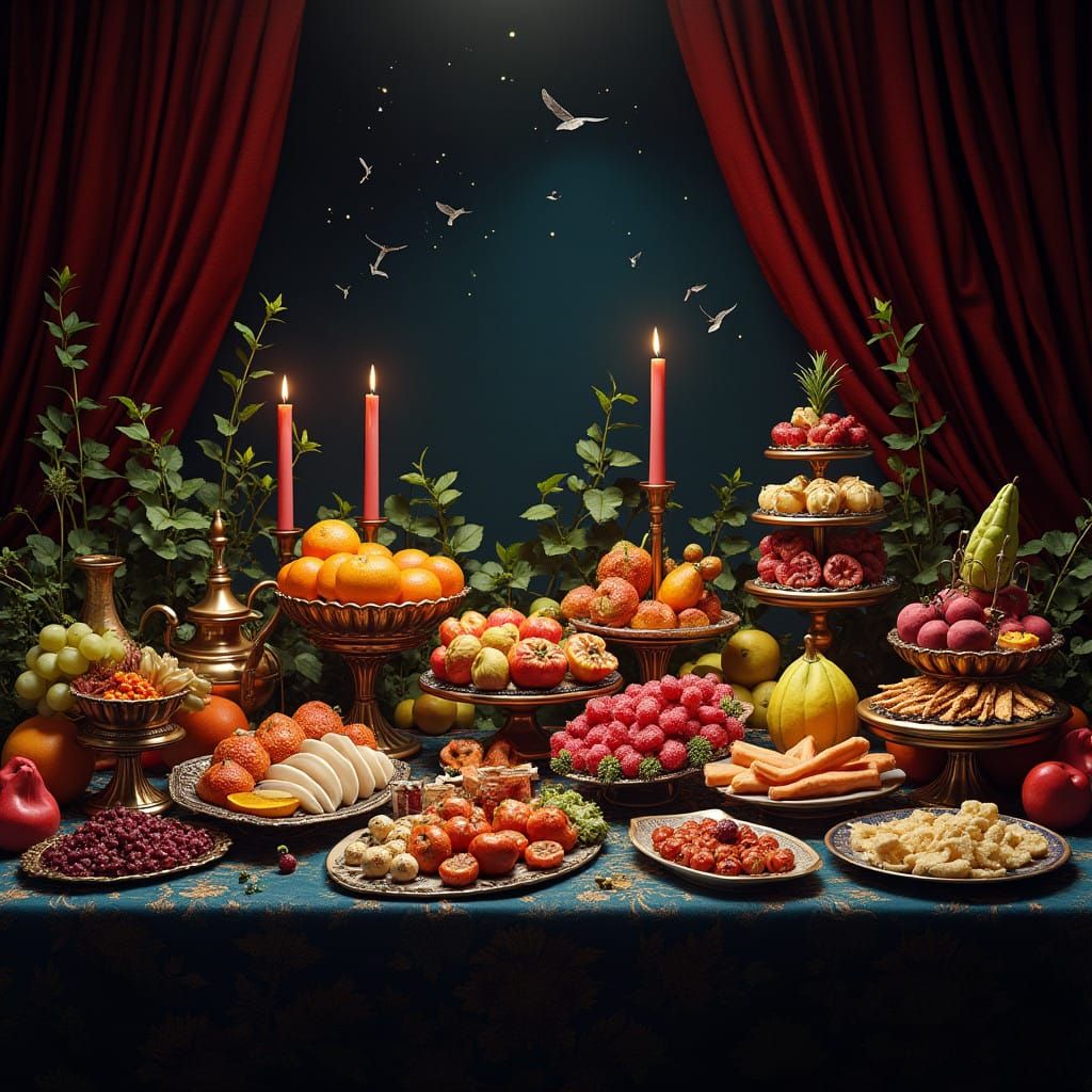 Luxurious Feast in a Whimsical Realm