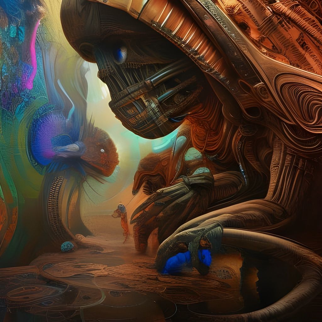 Psychedelic Horror Graffiti Art: Detailed 8K Resolution