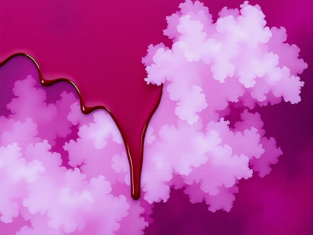 Minimalist Abstract in Purple and Red Acrylics