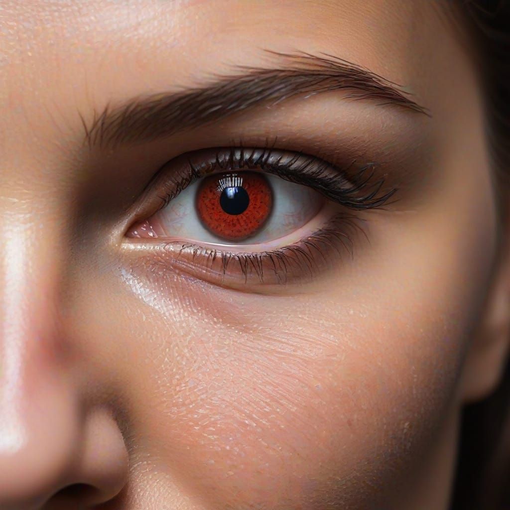 Mysterious Ancient Portrait in a Close-Up View