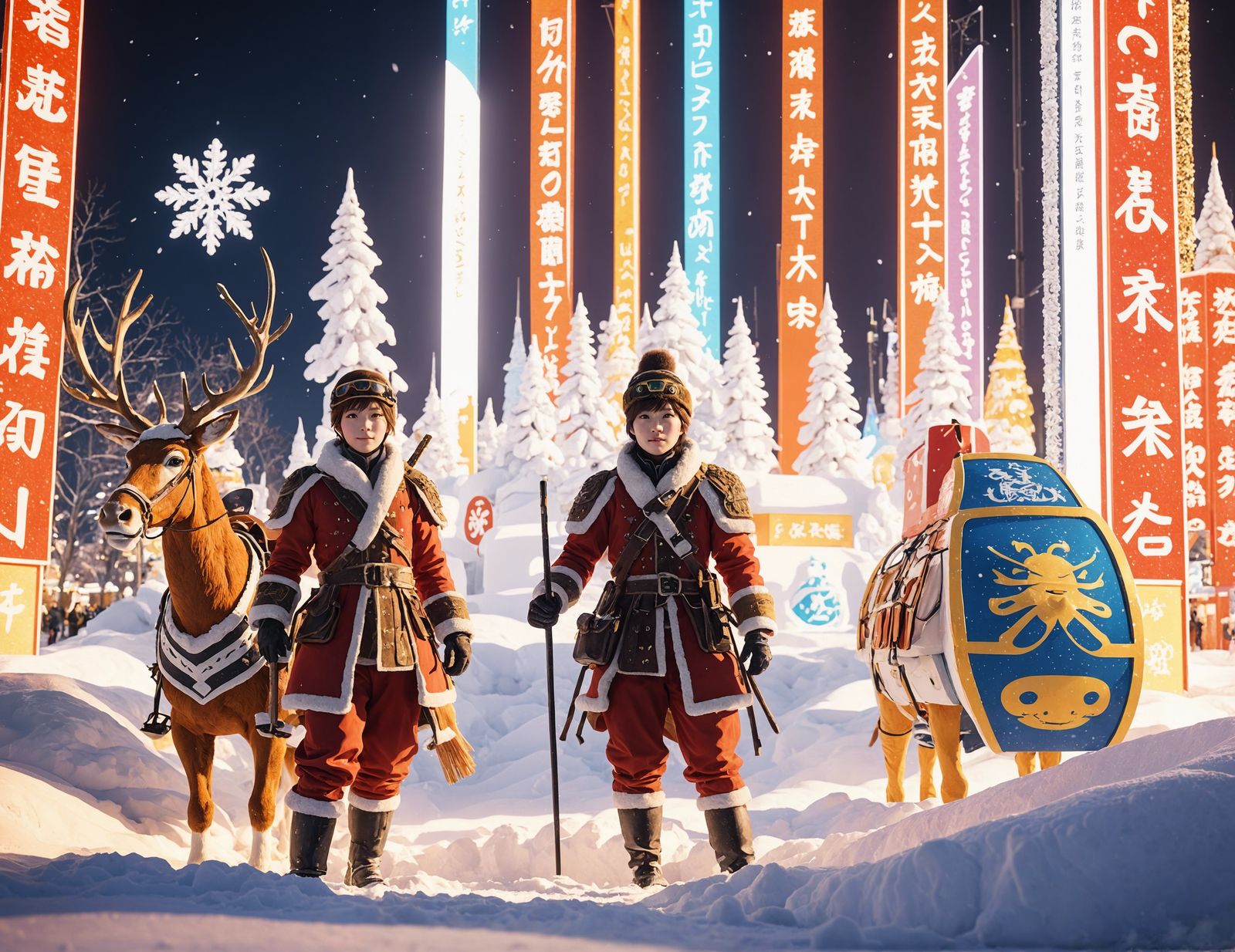 Sapporo Snow Festival in Anime Style