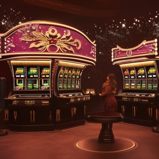 Plus Size Cowgirl at Casino in Fantasy Art
