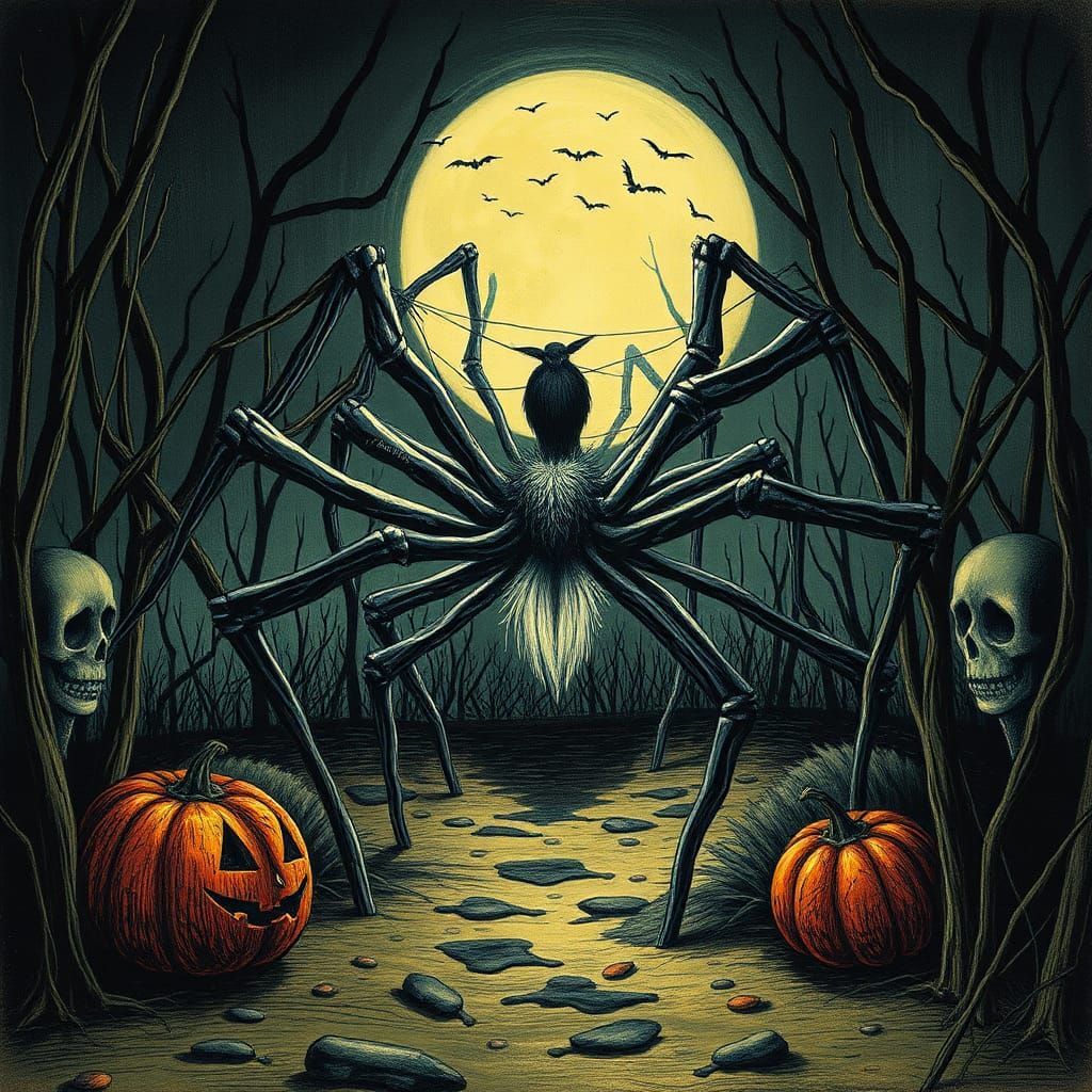 Hegelian Halloween: A Gothic Horror Retro Lithograph