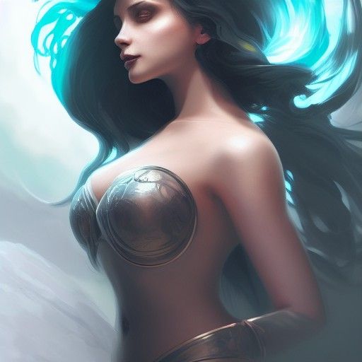 Hourglass Beauty with Celeste Eyes, in Splash Art