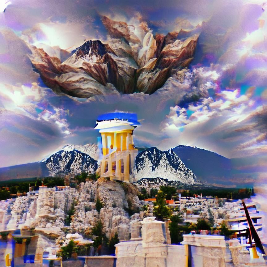 Mount Olympus Minimalist Visualization