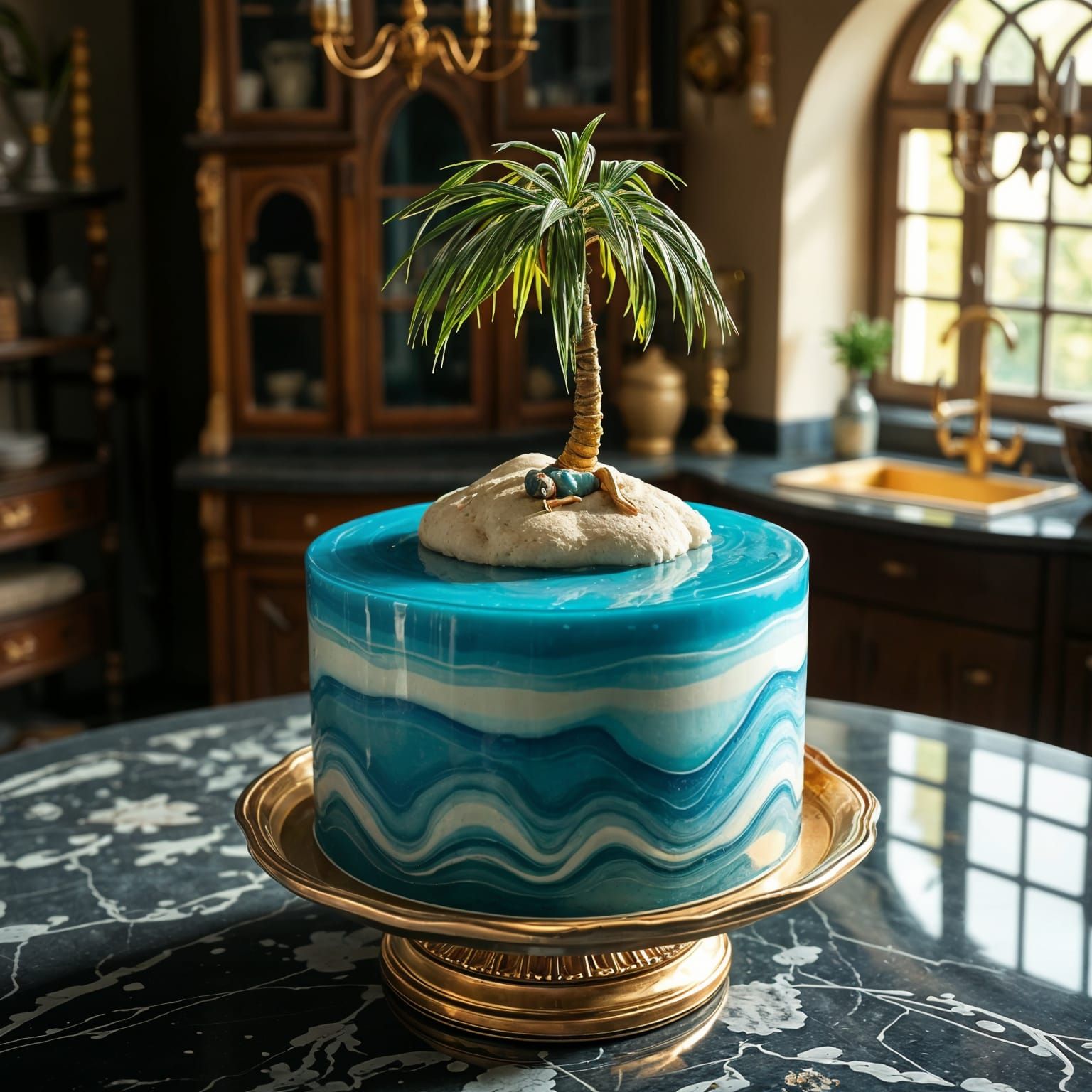 Island Cake: A Survivor's Dream in Volumetric Lighting