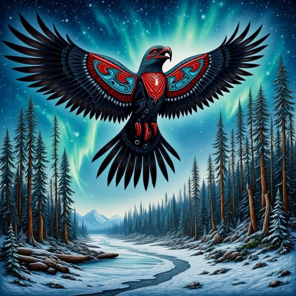 "Soaring Above the Frozen Timberline"