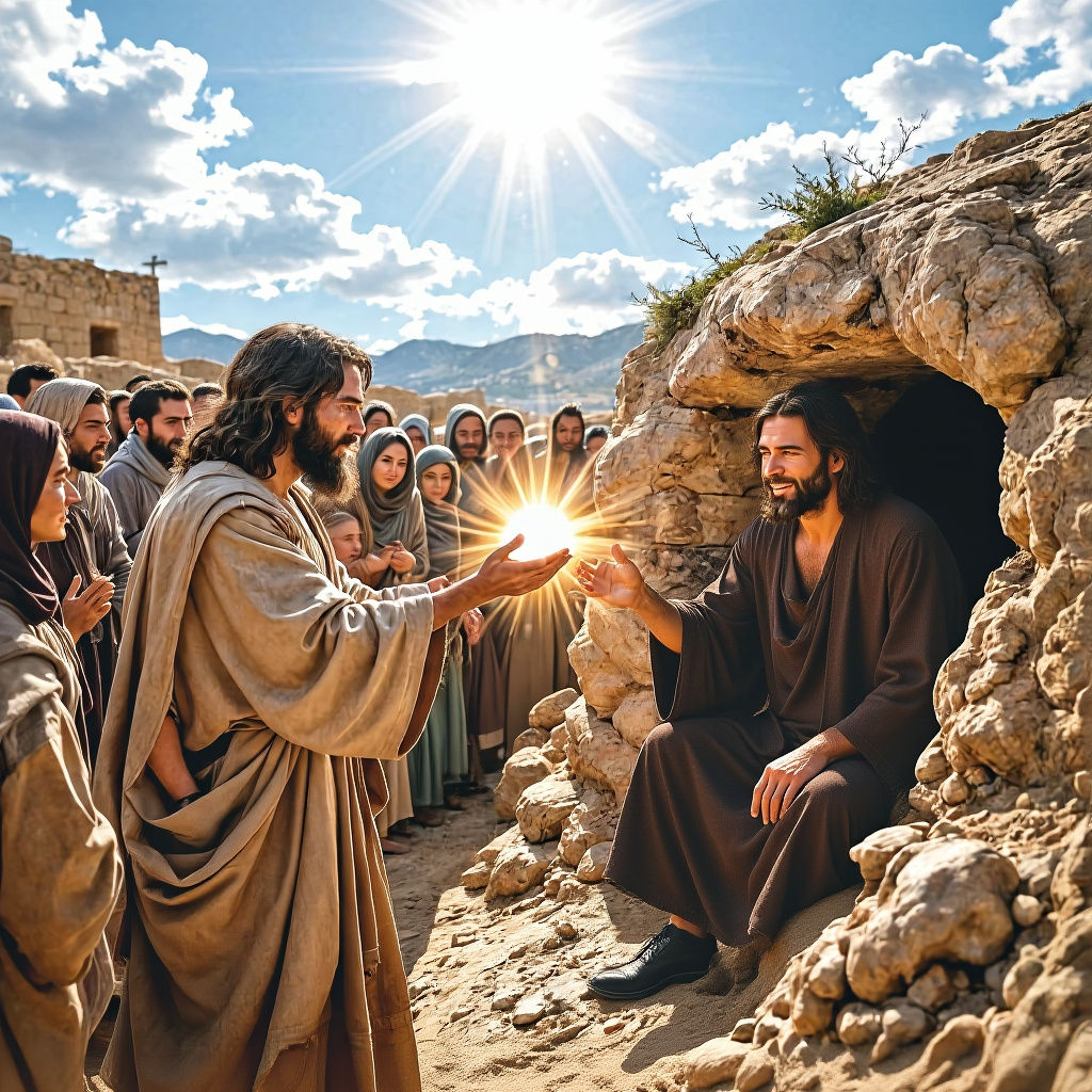 Jesus Raises Lazarus From The Dead in Bethany