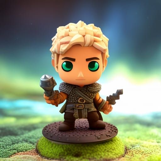 Halfling Rogue in Spirographic Kinetic Pointillism