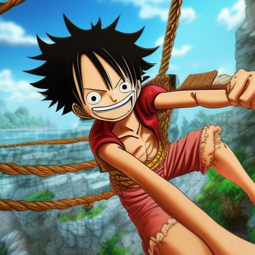 Luffy from One Piece: Detailed Matte Painting