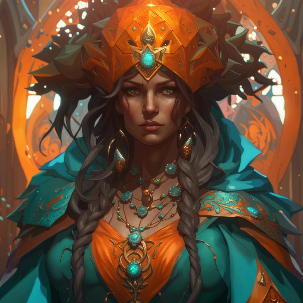 Female Necromancer Concept Art in 8K Resolution