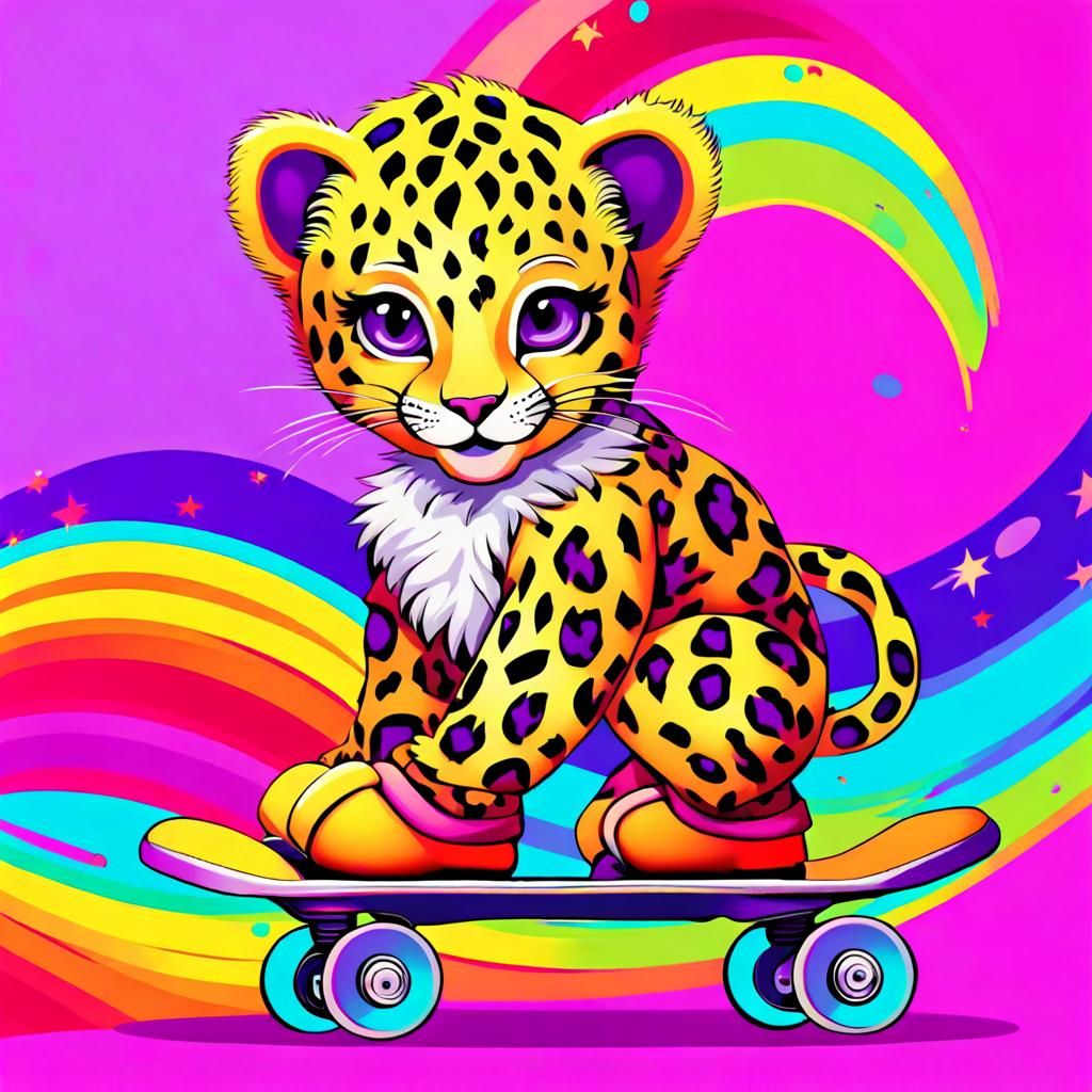 Leopard Rollerskating 2/2 ~ Lisa Frank Inspired
