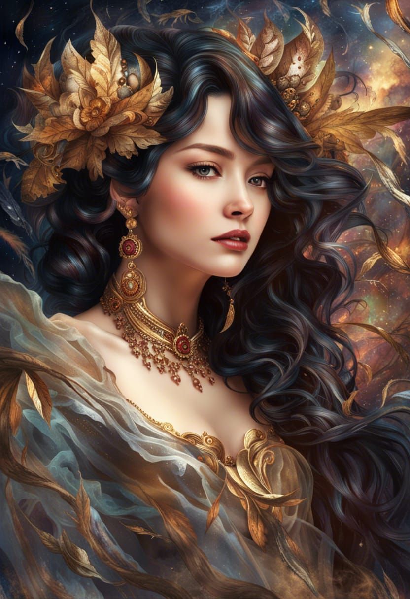 Anime Princess Portrait with Sparkling Eyes