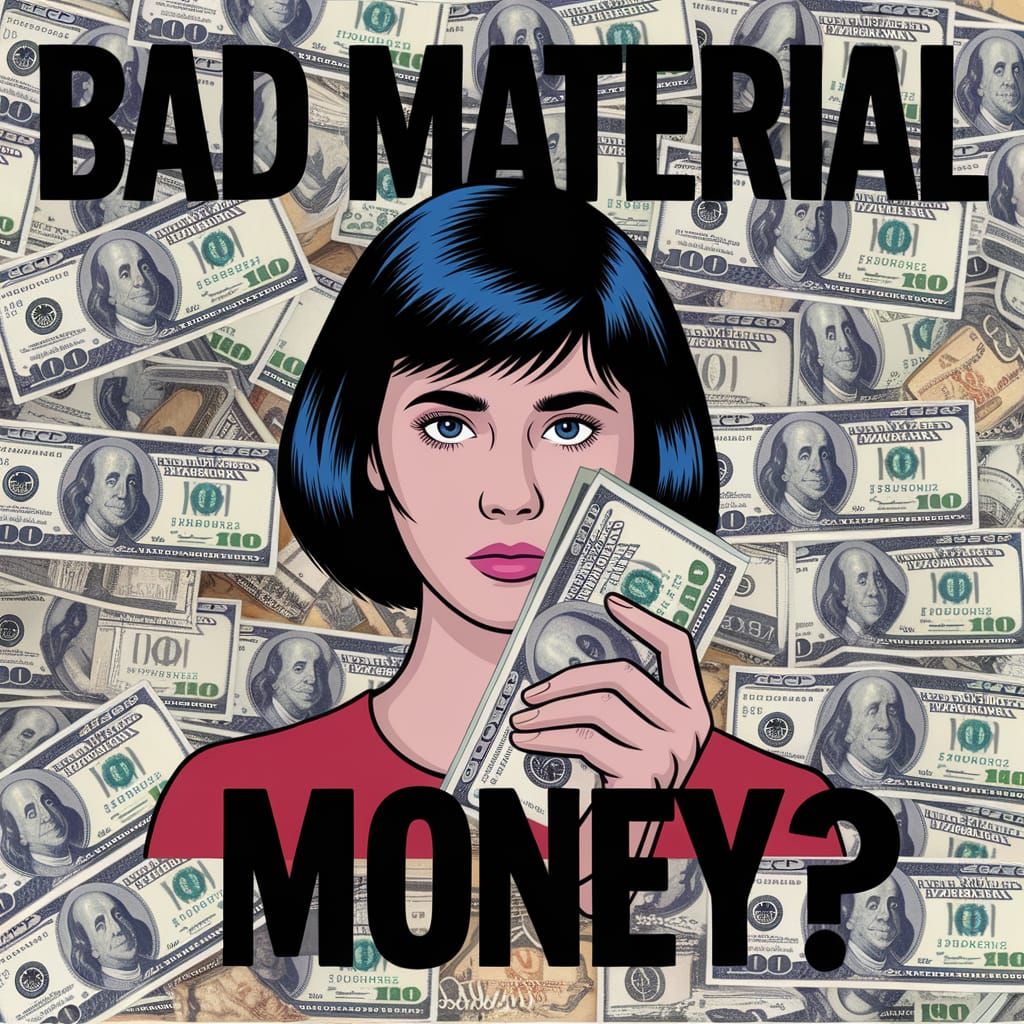 Material Girl Wants Money Art in Expressive Style