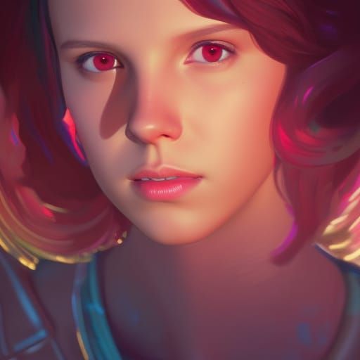 Detailed Portrait of Millie Bobby Brown in Unreal Engine