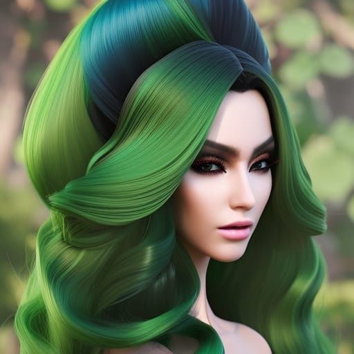 Glamorous Witch Portrait in Fantasy Art Style