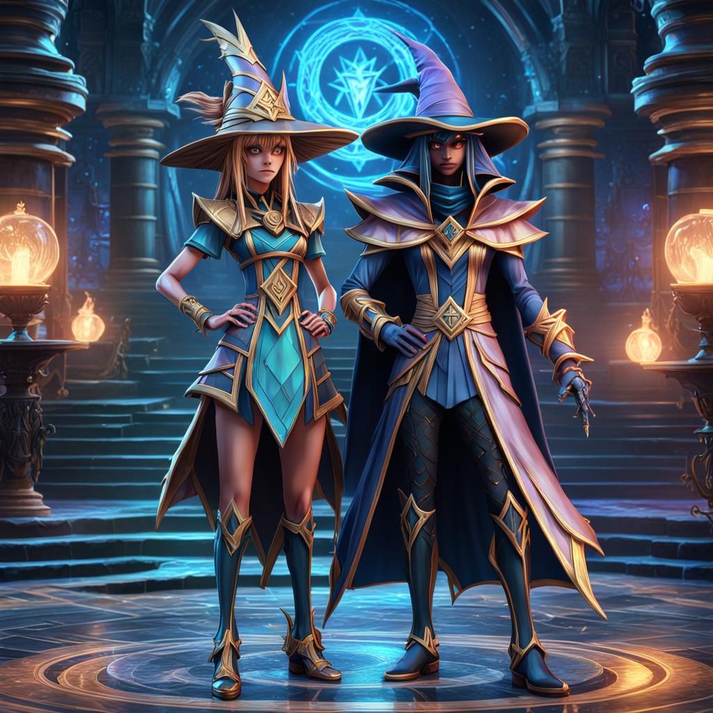 Dark magician and Dark magician girl