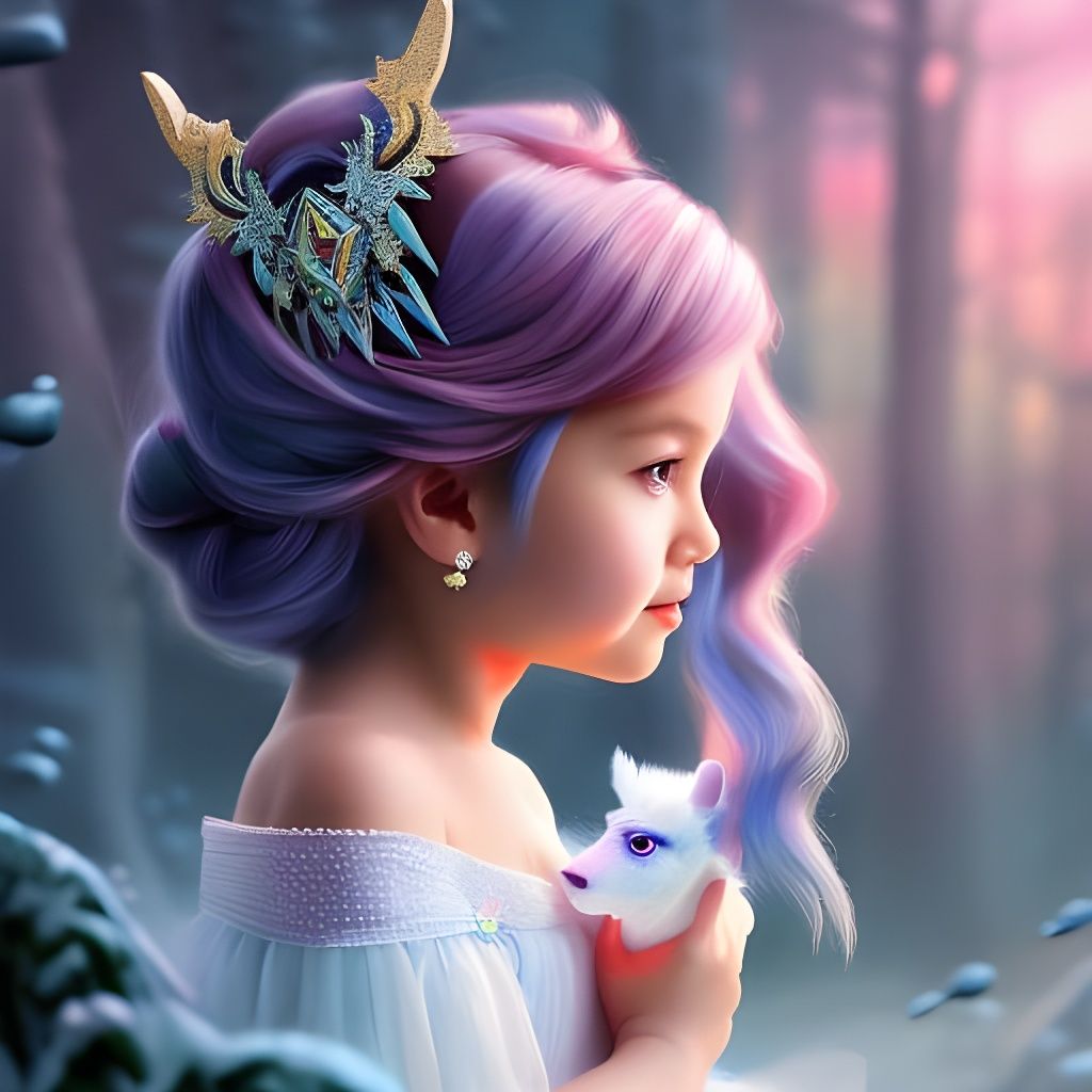 Baby Princess Rayna and Her Ice Dragon