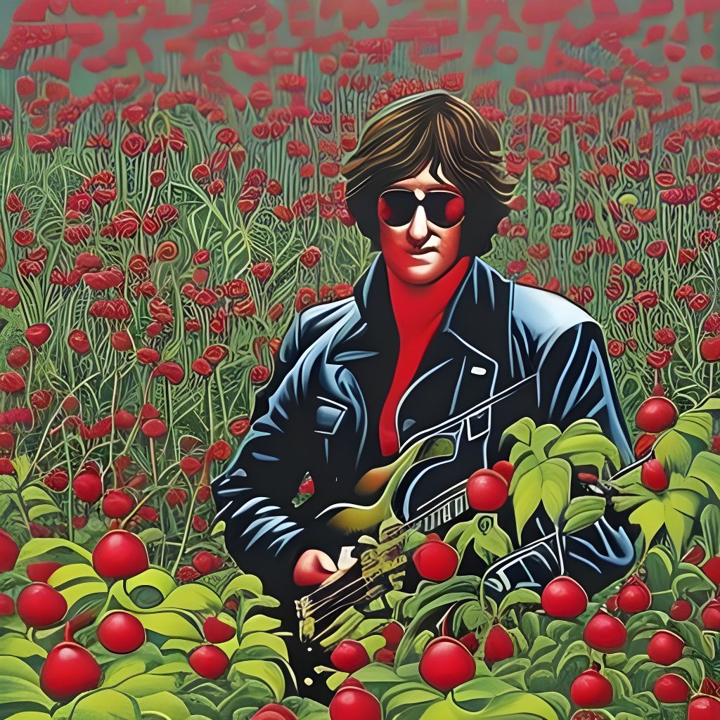John Lennon in Strawberry Field, Comic Book Art
