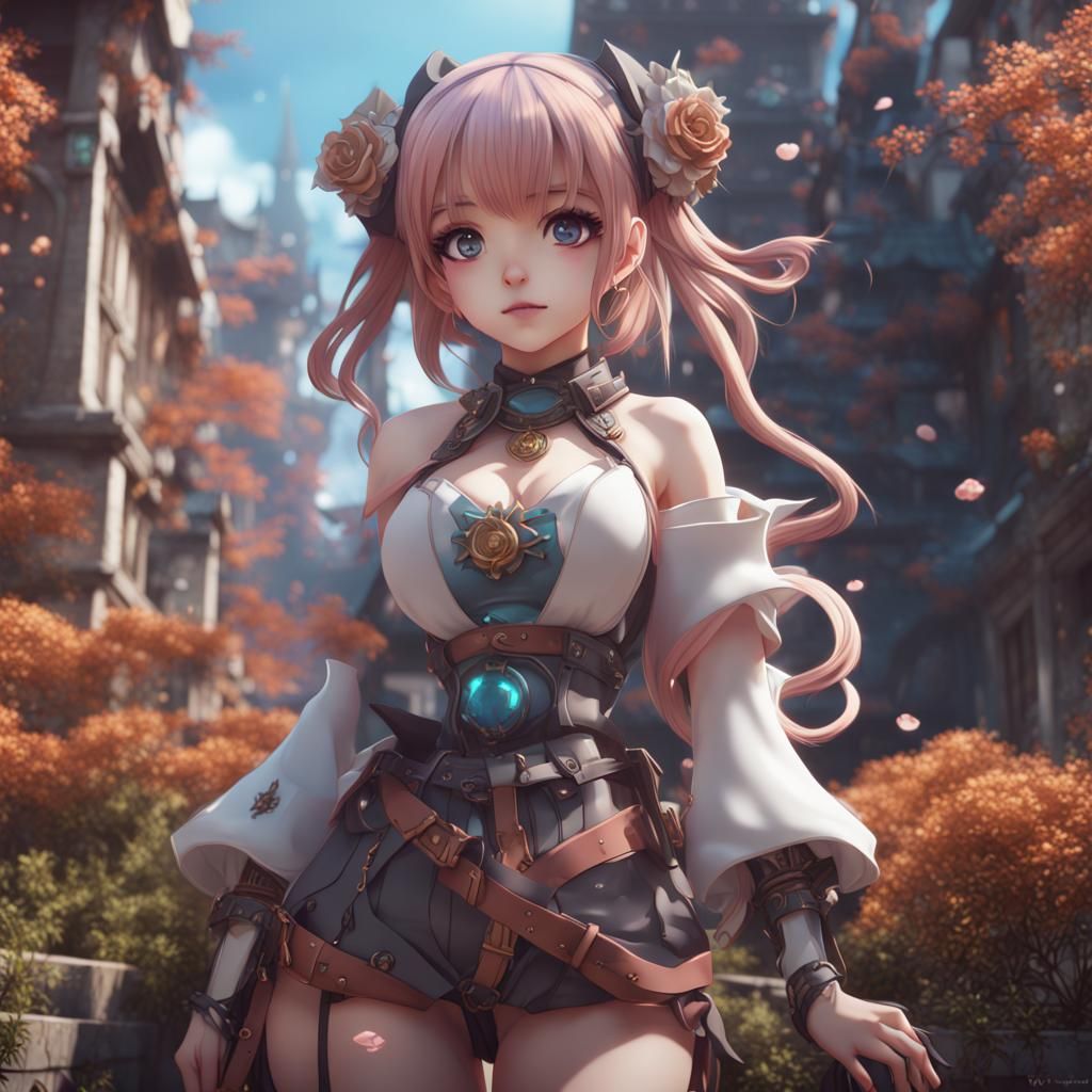 Cute Anime Girls in Detailed Fantasy Art
