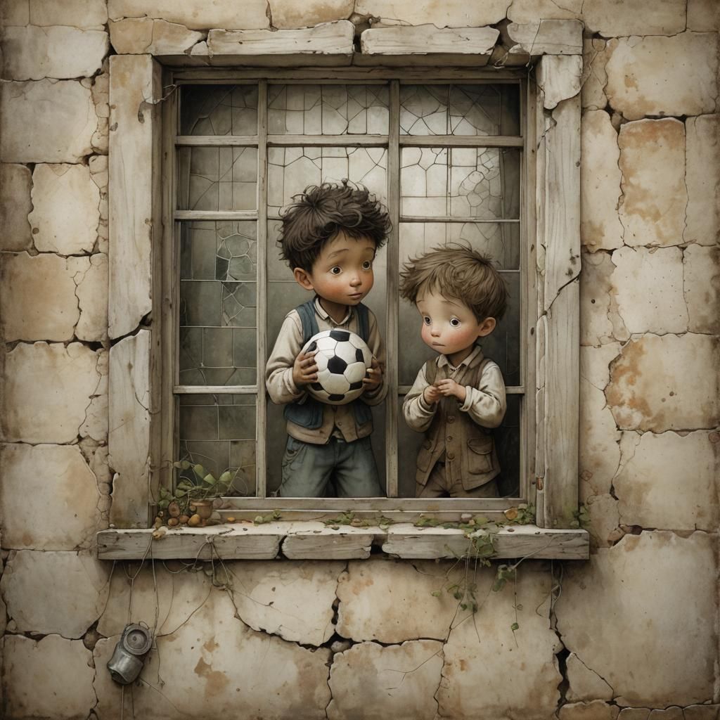 Boys' Soccer Prank: A Whimsical Illustration