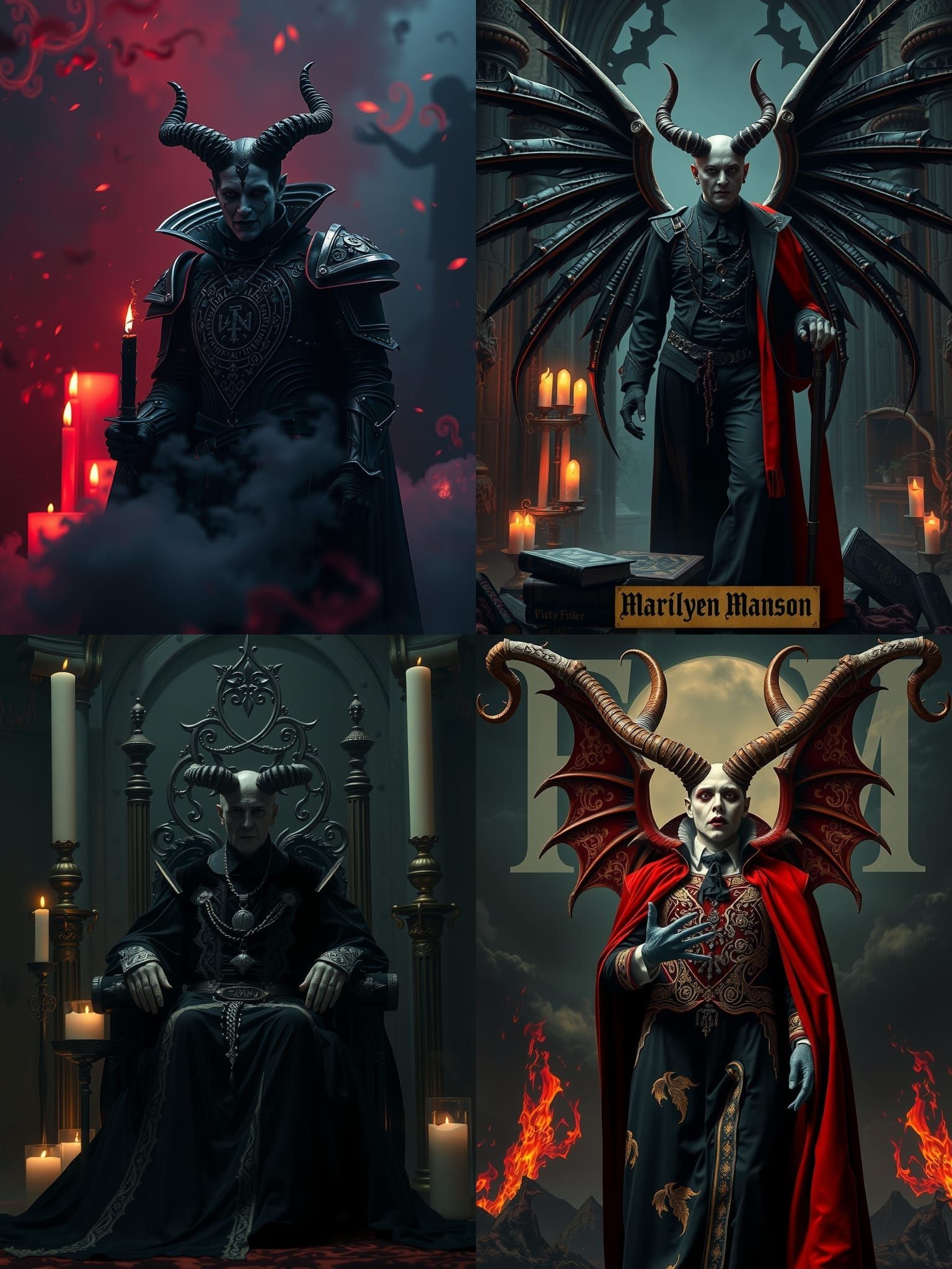 Marilyn Manson as The Devil Tarot Card Art