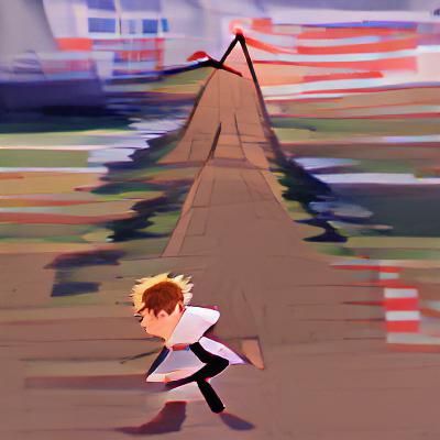 Angel Running Into The Distance