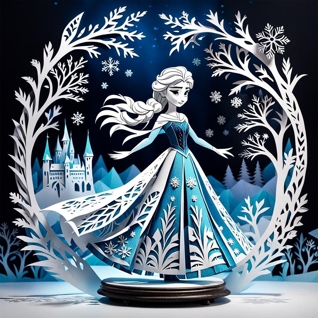 Enchanting Paper-Cut Animation of a Winter Journey