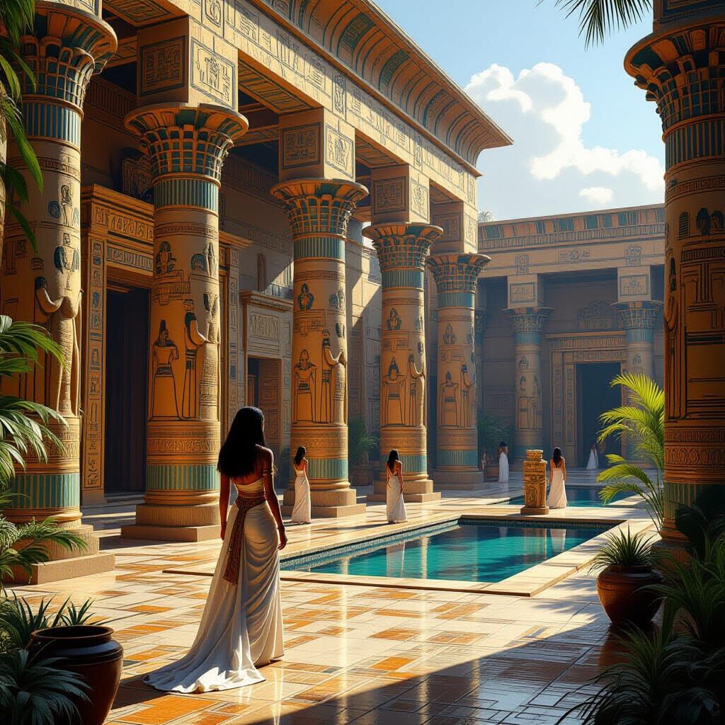 Cleopatra's Lavish Palace in Ancient Egypt